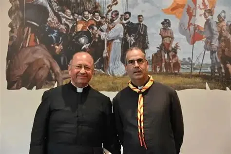 Fr. Marc Vernoy (L) and Fr. Pierre Duverger (R) at St. Thomas More Academy in Sanford, FL