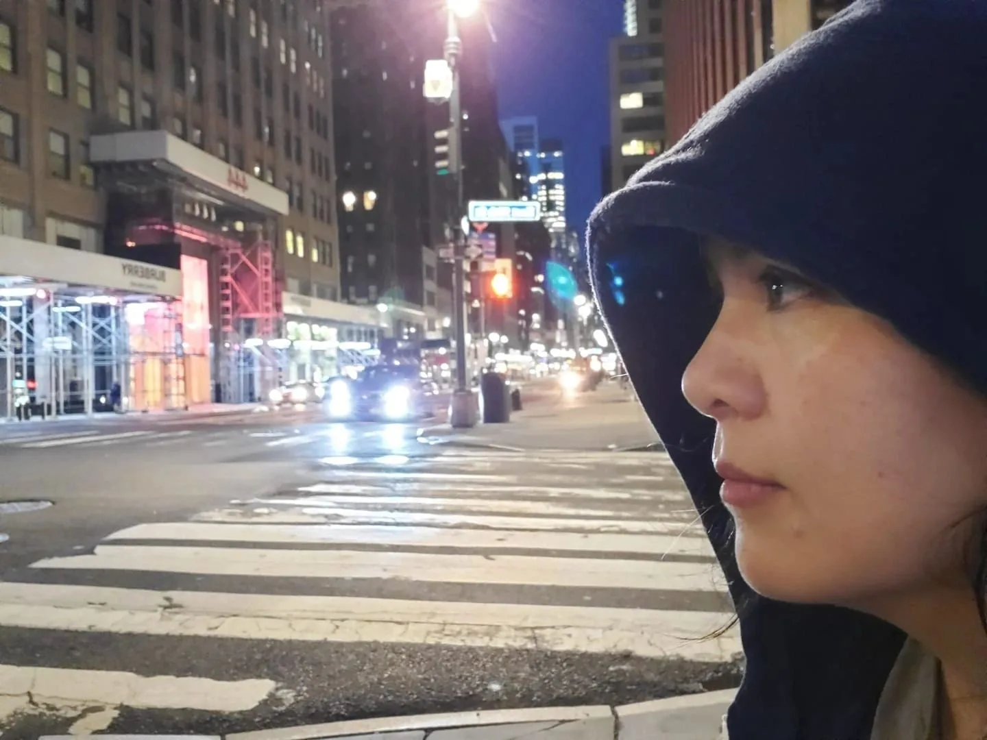 Me in the early morning hours outside the cathedral